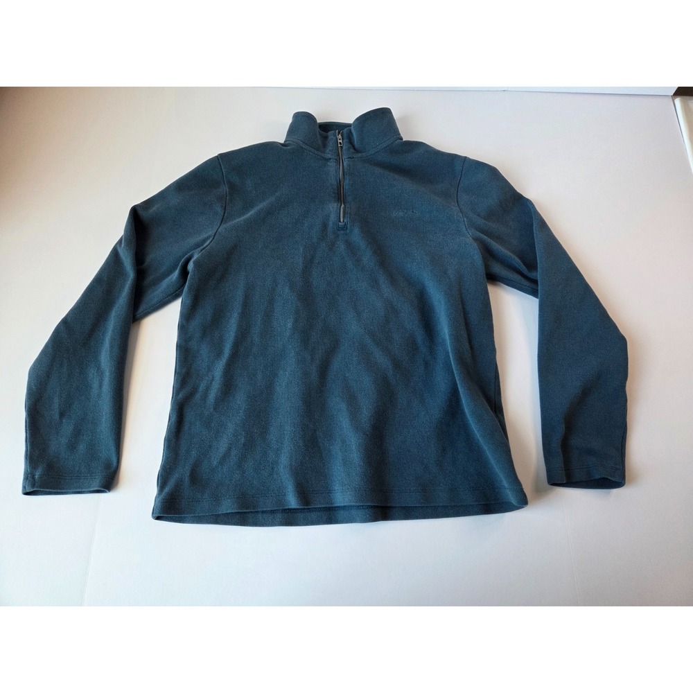 Calvin Klein Sweater Mens Medium Blue Liquid Touch 1/4 Zip Pullover Sweatshirt